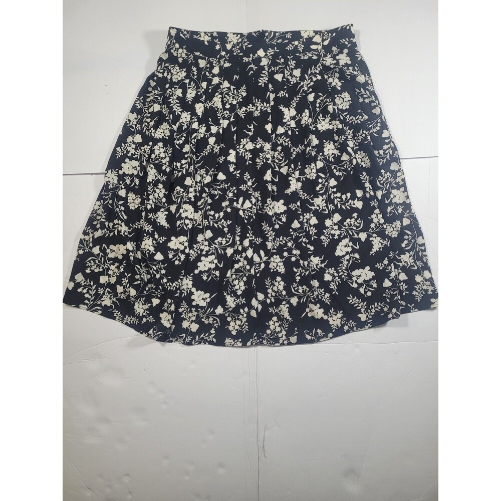 Talbots Black White Floral Skirt Size 8 A-Line Full New w-Tags... F-4